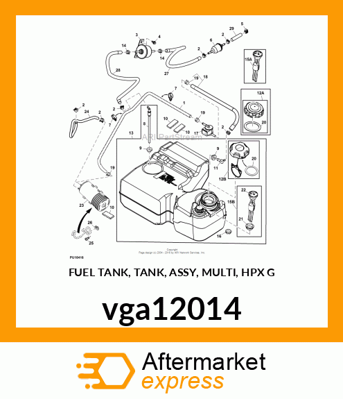 FUEL TANK, TANK, ASSY, MULTI, HPX G vga12014