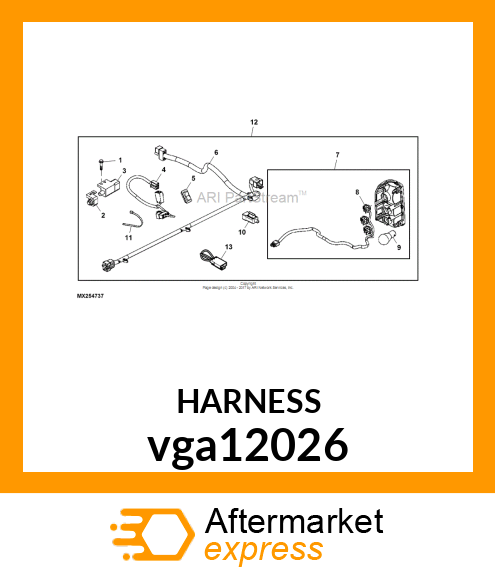 HARNESS, BRAKE SW/LIGHT SW vga12026