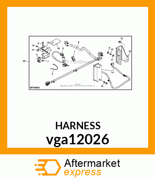 HARNESS, BRAKE SW/LIGHT SW vga12026