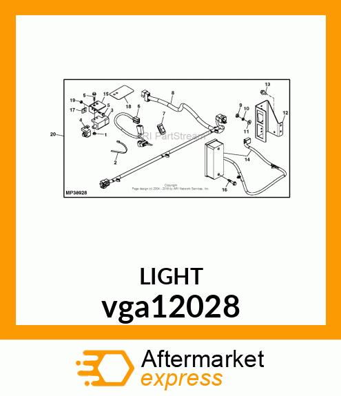STOP LIGHT, LIGHT, BRAKE/TAIL VGA12028