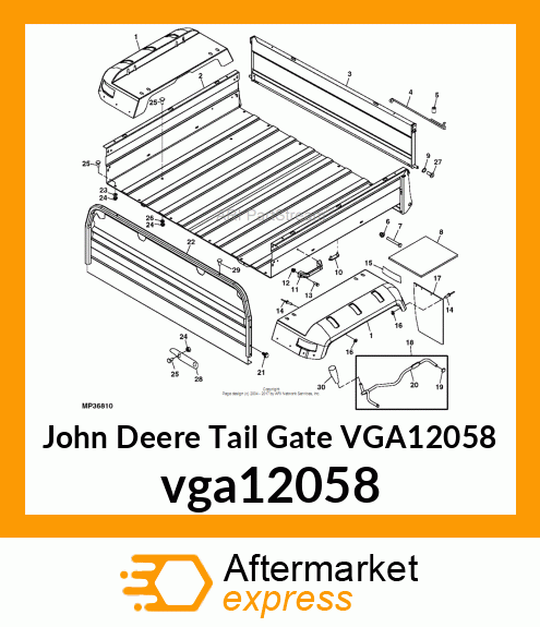 TAILGATE ASSY, (JDM F9A)GREEN VGA12058