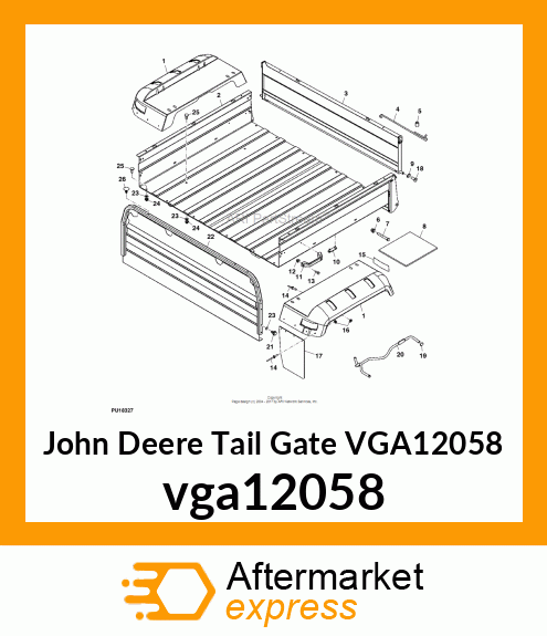 TAILGATE ASSY, (JDM F9A)GREEN VGA12058