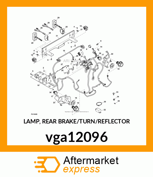 LAMP, REAR BRAKE/TURN/REFLECTOR vga12096