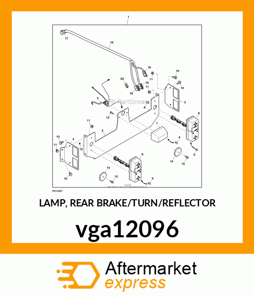 LAMP, REAR BRAKE/TURN/REFLECTOR vga12096