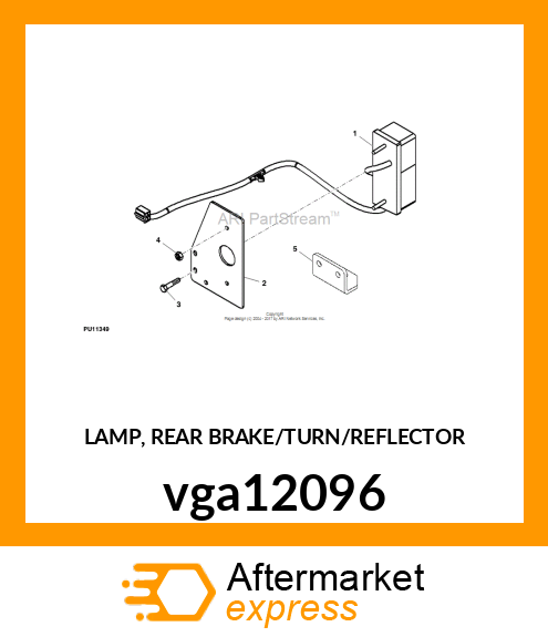 LAMP, REAR BRAKE/TURN/REFLECTOR vga12096