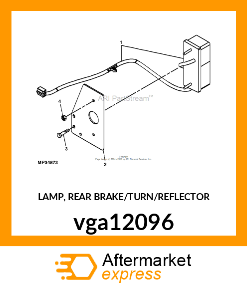 LAMP, REAR BRAKE/TURN/REFLECTOR vga12096