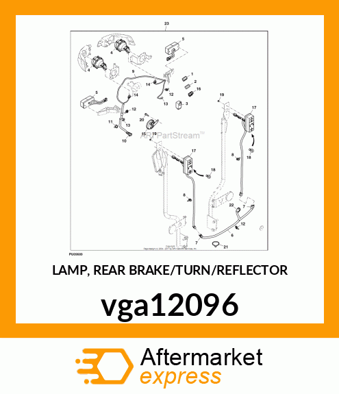 LAMP, REAR BRAKE/TURN/REFLECTOR vga12096