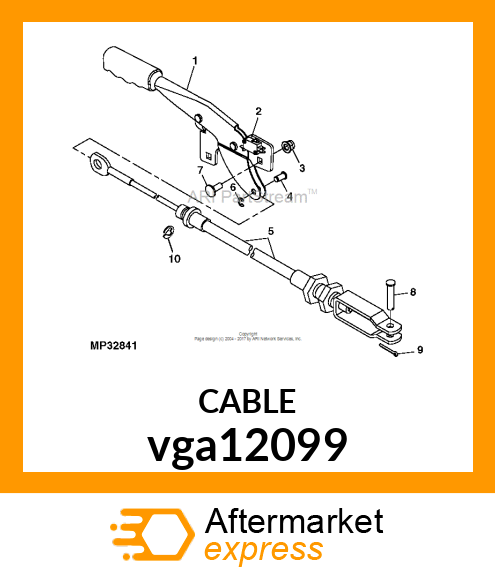 CABLE, PARK BRAKE vga12099