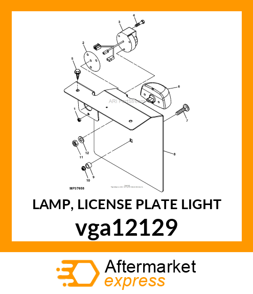 LAMP, LICENSE PLATE LIGHT vga12129