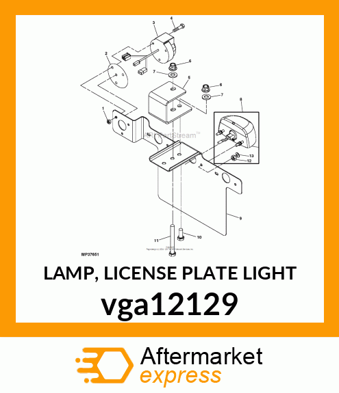 LAMP, LICENSE PLATE LIGHT vga12129