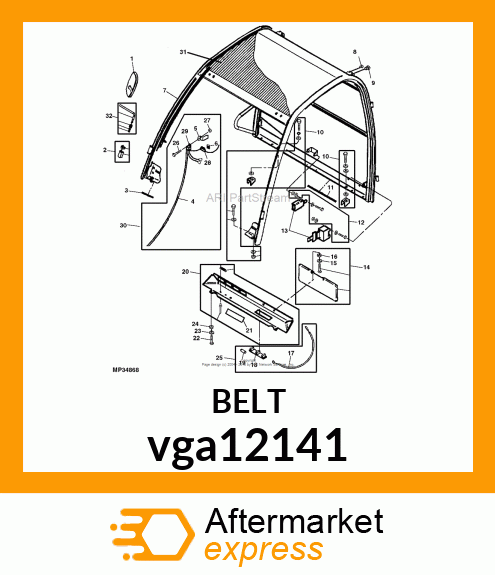 SEAT BELT, BELT, SEAT vga12141