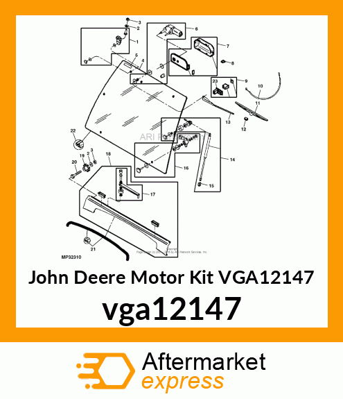 MOTOR KIT, KIT, WIPER MOTOR vga12147