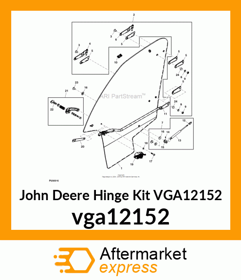 HINGE KIT, KIT, RIGHT HINGE VGA12152