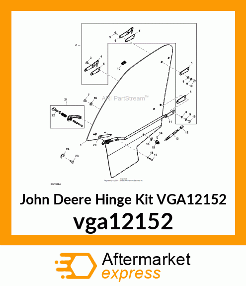 HINGE KIT, KIT, RIGHT HINGE VGA12152