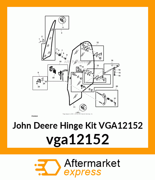 HINGE KIT, KIT, RIGHT HINGE VGA12152