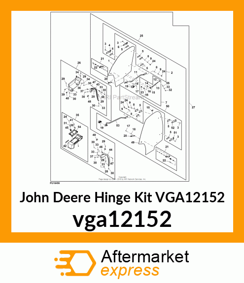 HINGE KIT, KIT, RIGHT HINGE VGA12152