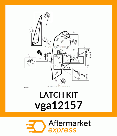 LATCH KIT, KIT, LEFT INSIDE LATCH vga12157