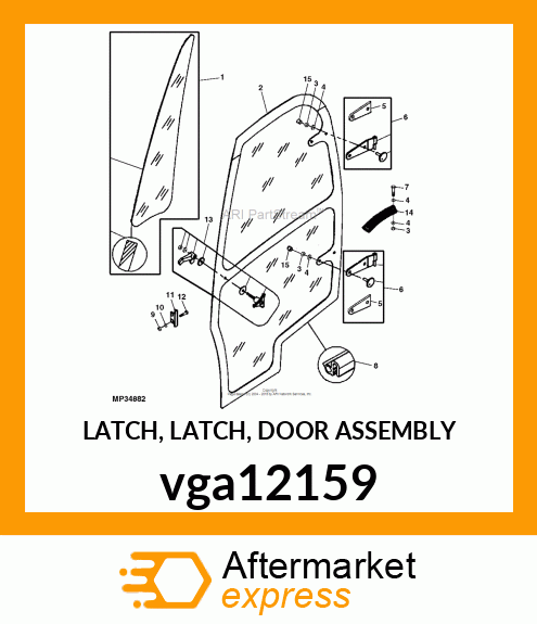 LATCH, LATCH, DOOR ASSEMBLY vga12159