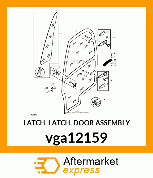 LATCH, LATCH, DOOR ASSEMBLY vga12159