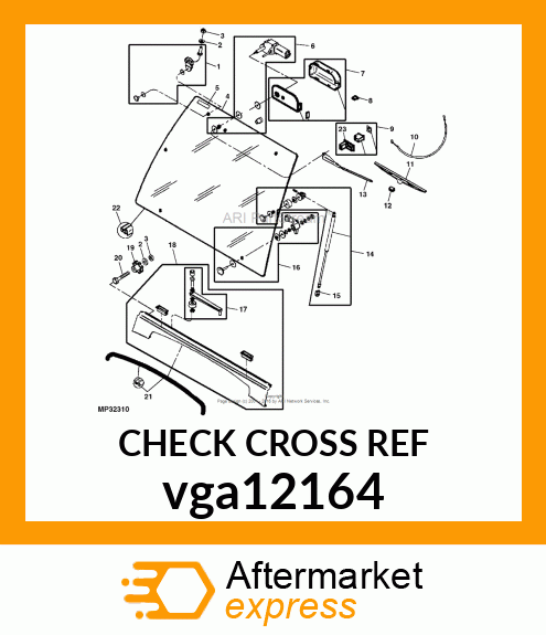 WINDSHIELD, WITH SEALING STRIP vga12164