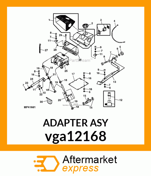 ADAPTER KIT, KIT, PLENUM vga12168