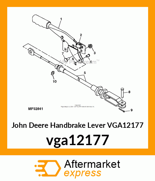 LEVER, PARK BRAKE vga12177