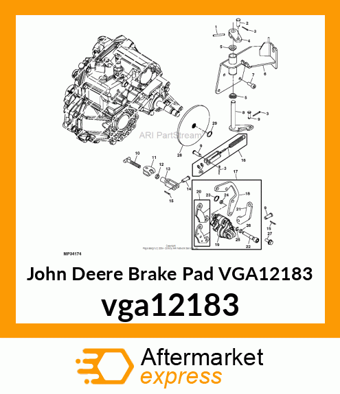 KIT, PARK BRAKE PADS VGA12183