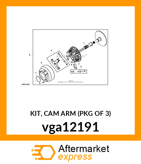 KIT, CAM ARM (PKG OF 3) vga12191