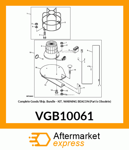 Complete Goods/Ship. Bundle - KIT, WARNING BEACON (Part is Obsolete) VGB10061