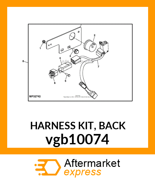 HARNESS KIT, BACK vgb10074