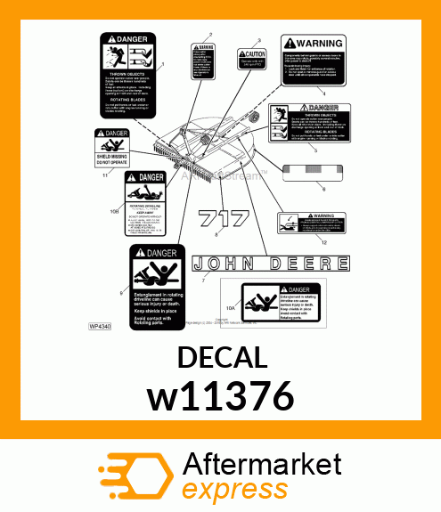 SAFETY SIGN, LABEL (WARNING) w11376