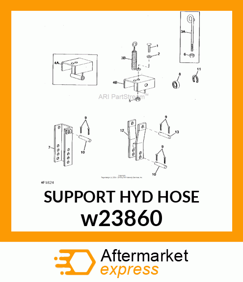 SUPPORT HYD HOSE w23860