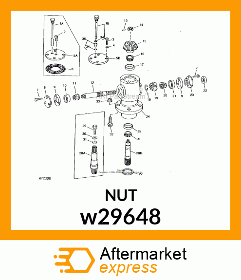 NUT, FLANGED LOCK w29648