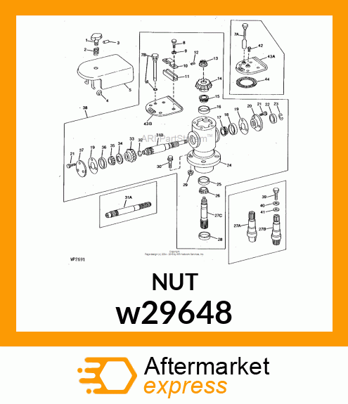 NUT, FLANGED LOCK w29648