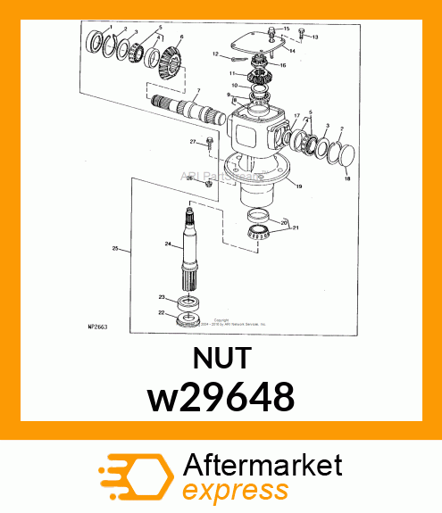 NUT, FLANGED LOCK w29648