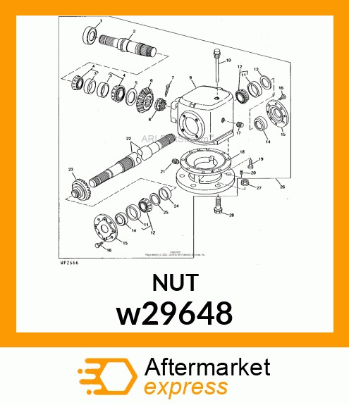 NUT, FLANGED LOCK w29648