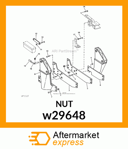 NUT, FLANGED LOCK w29648