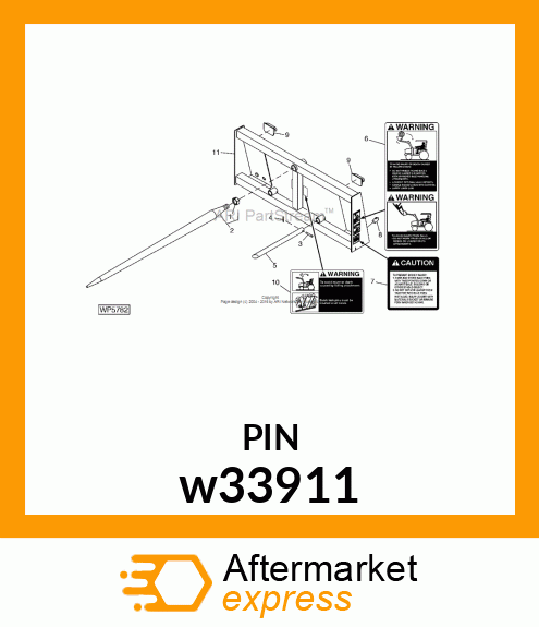 PIN FASTENER, PIN, CLEVIS (PLATED) w33911