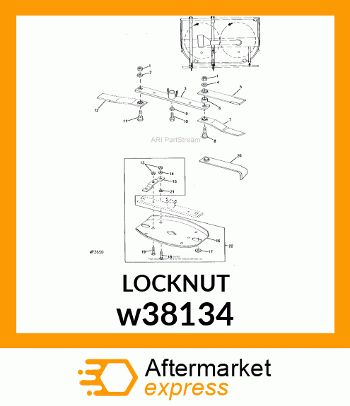 LOCK NUT, NUT, LOCK (1 14 UNS) w38134