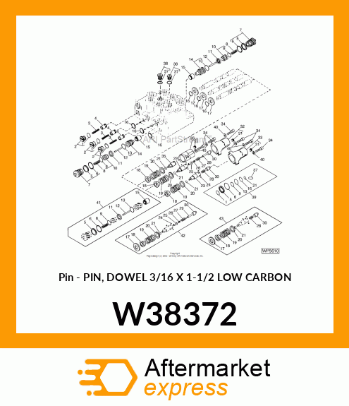 Pin - PIN, DOWEL 3/16 X 1-1/2 LOW CARBON W38372