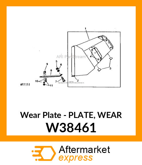 Wear Plate - PLATE, WEAR W38461