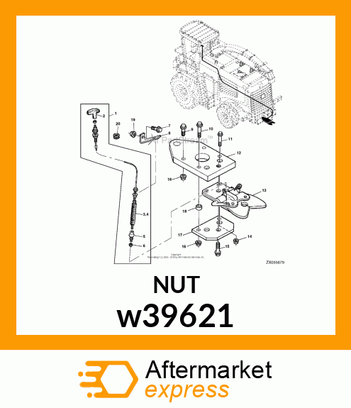 NUT, METRIC, HEX FL, SELF LOCKING w39621