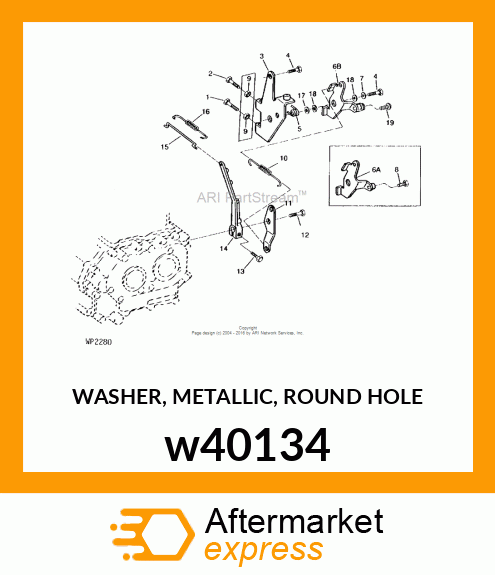 WASHER, METALLIC, ROUND HOLE w40134