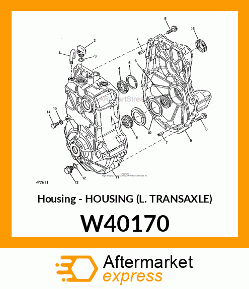 Housing - HOUSING (L. TRANSAXLE) W40170