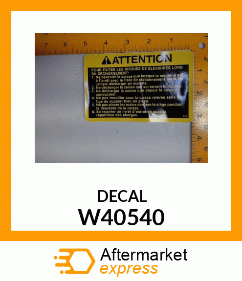 Label W40540