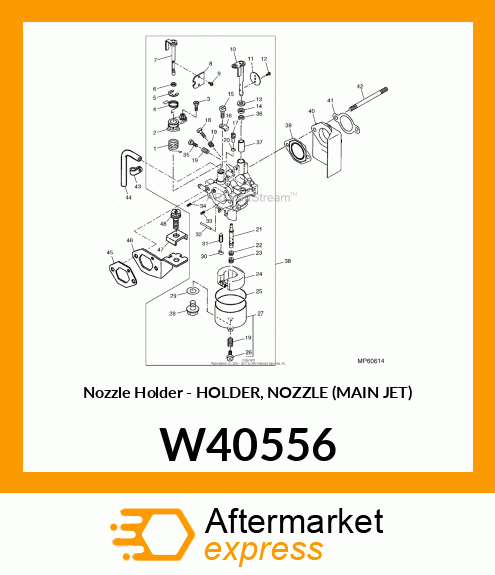 Nozzle Holder - HOLDER, NOZZLE (MAIN JET) W40556