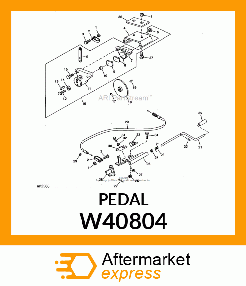 Pedal - PEDAL (SECONDARY BRAKE) W40804