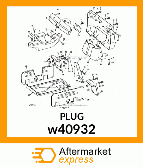 PLUG, BUTTON W/RECESSED TYPE w40932