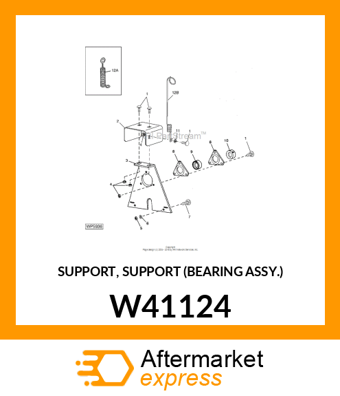 SUPPORT, SUPPORT (BEARING ASSY.) W41124