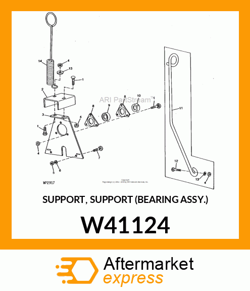 SUPPORT, SUPPORT (BEARING ASSY.) W41124
